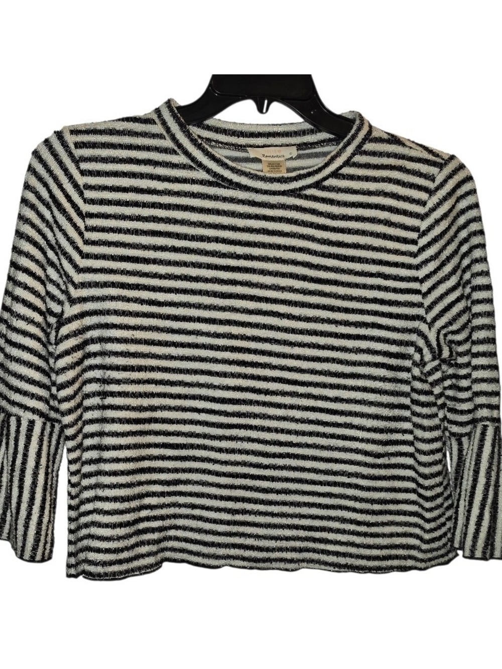 Urban Romantics Striped Cropped Top Large